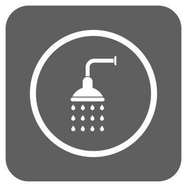 Duş düz kare vektör simgesi