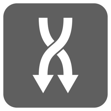 Düz kare vektör simgesi aşağı okları shuffle