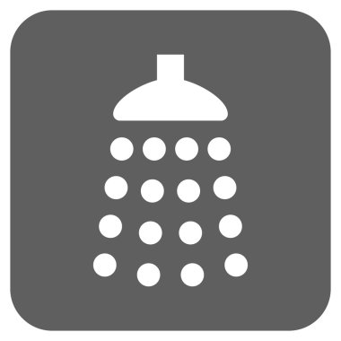 Duş düz kare vektör simgesi