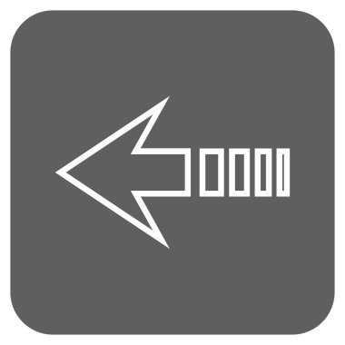 Vektör simge sol düz kare göndermek