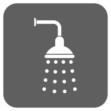 Duş düz kare vektör simgesi