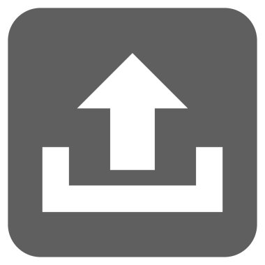 Düz kare vektör simge yüklemek