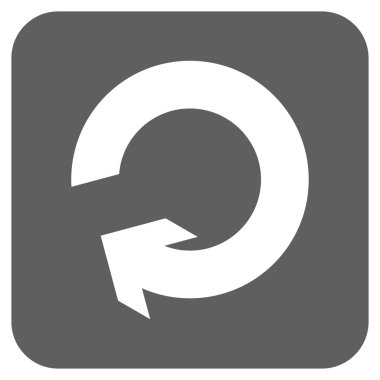 Düz kare vektör simge döndürmek