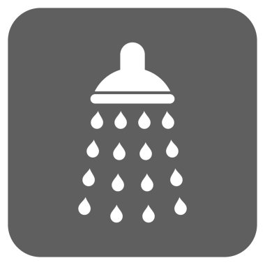 Duş düz kare vektör simgesi