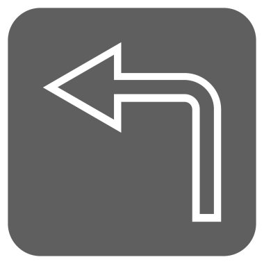 Sol düz kare vektör simge açmak