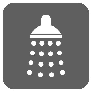 Duş düz kare vektör simgesi