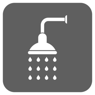 Duş düz kare vektör simgesi