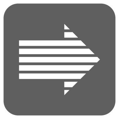 Şerit ok sağ düz vektör simgesi kare