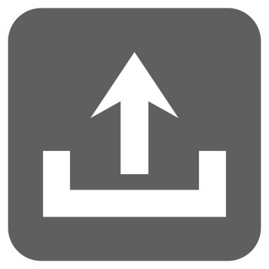 Düz kare vektör simge yüklemek