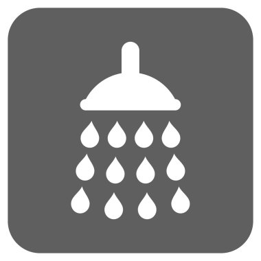 Duş düz kare vektör simgesi