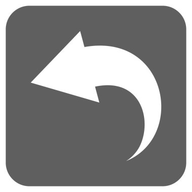 Düz kare vektör simgesi geri al