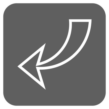 Düz kare vektör simgesi geri al