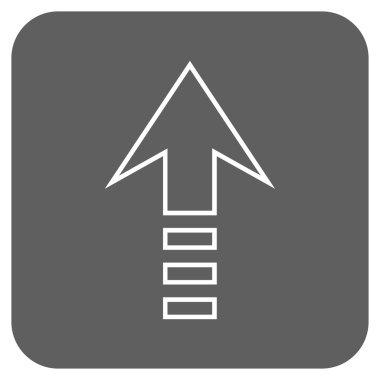 Düz kare vektör simge gönder