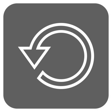 Düz kare vektör simge döndürmek