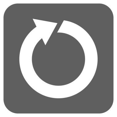 Düz kare vektör simge döndürmek