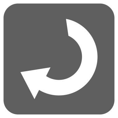 Düz kare vektör simge döndürmek