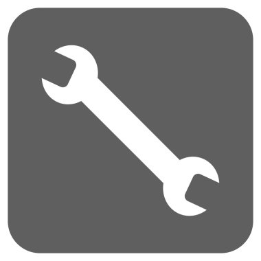 İngiliz anahtarı düz kare vektör simgesi