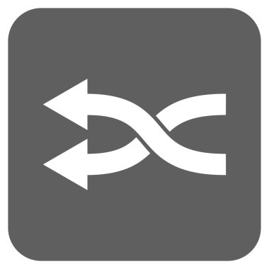 Shuffle oklar düz yaptı vektör simgesi kare