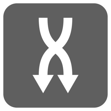 Düz kare vektör simgesi aşağı okları shuffle