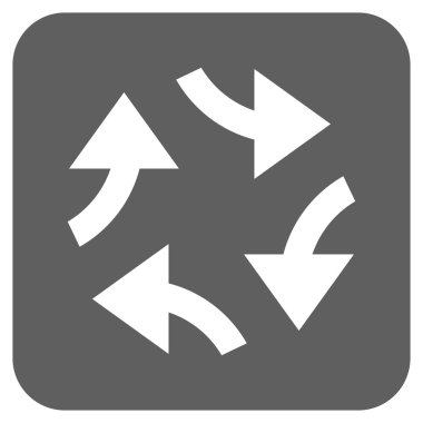 Oklar düz kare vektör simge girdap