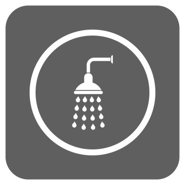 Duş düz kare vektör simgesi