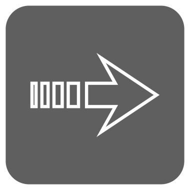 Vektör simgesi doğru düz kare göndermek