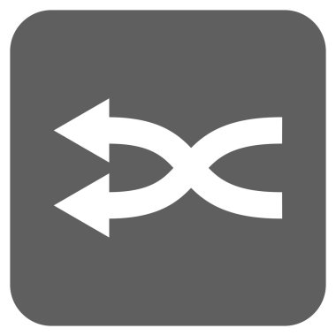 Shuffle oklar düz yaptı vektör simgesi kare