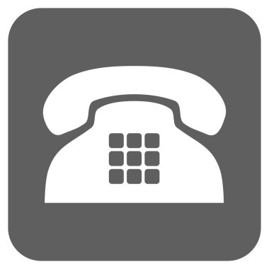 Sesi telefon düz kare vektör simgesi