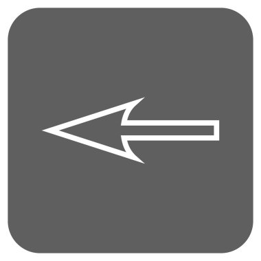 Keskin ok düz yaptı vektör simgesi kare