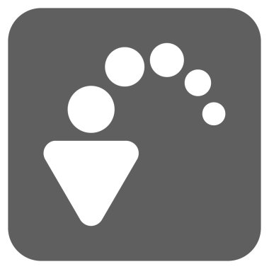 Düz kare vektör simgesi geri al