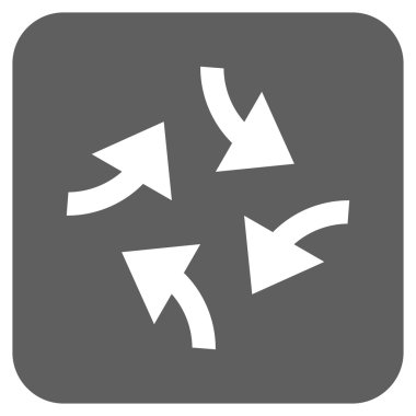 Oklar düz kare vektör simge girdap