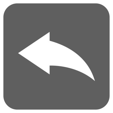 Düz kare vektör simgesi geri al