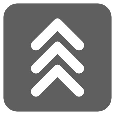 Vektör simge düz Yukarı Çift ok ucu kare