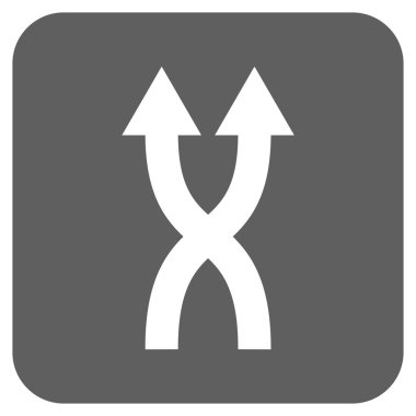 Düz kare vektör simge yukarı okları shuffle