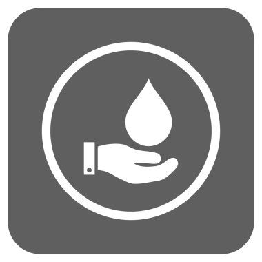 Vektör simge su hizmet düz kare