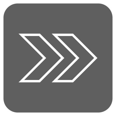 ÜST KRKT değil düz vektör simgesi kare