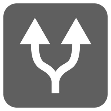 Düz kare vektör simge yukarı okları bölme