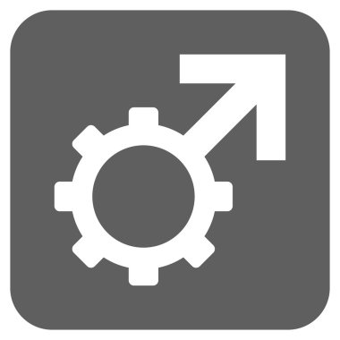 Teknolojik Potence düz kare vektör simgesi