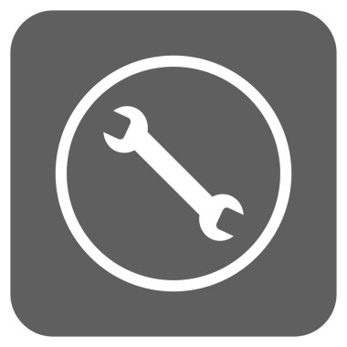 İngiliz anahtarı düz kare vektör simgesi