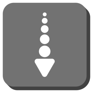 Yuvarlatılmış Kare vektör simgesi aşağı ok