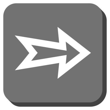 Ok sağ yuvarlak kare vektör simgesi