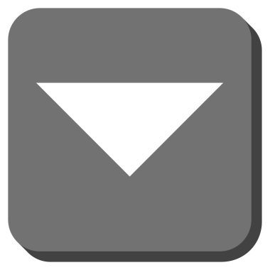 Yuvarlatılmış Kare vektör simgesi aşağı ok ucu