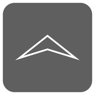 Vektör simge düz yukarı ok ucu kare