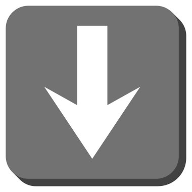 Yuvarlatılmış Kare vektör simgesi aşağı ok