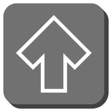 Yuvarlatılmış Kare vektör simge yukarı ok