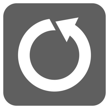 Saatin tersi yönde düz kare vektör simge döndürmek