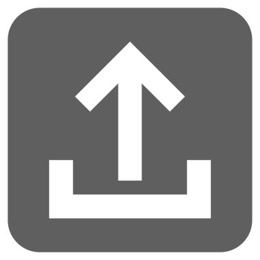 Düz kare vektör simge yüklemek