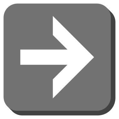 Ok sağ yuvarlak kare vektör simgesi