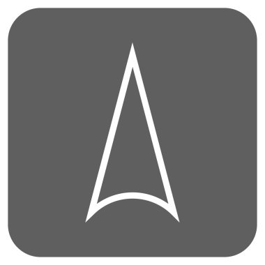 Vektör simge düz yukarı ok ucu kare