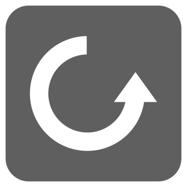 Düz kare vektör simge Döndür